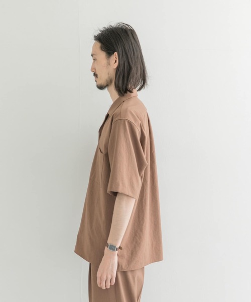 URBAN RESEARCH(アーバンリサーチ)の「ドライメランジオープンカラーショートスリーブシャツ(シャツ/ブラウス・メンズ・グレー系その他/ブラック/ブラウン系その他・MEDIUM/LARGE)」の11枚目の写真