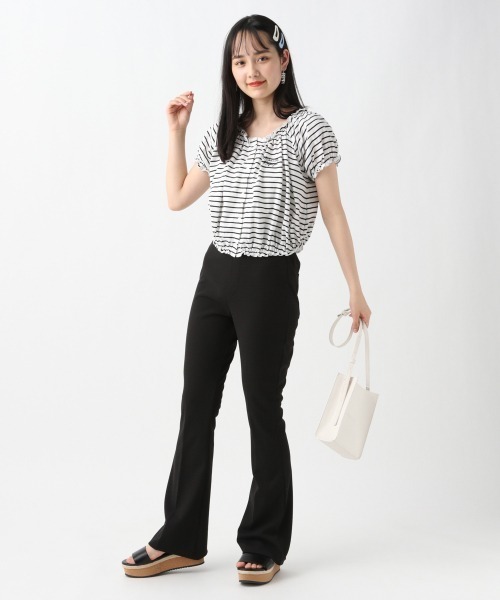 repipi armario（レピピ アルマリオ）の「カットジョーゼットフレアパンツ（その他パンツ・キッズ・ブラック/ミント・MEDIUM/SMALL/LARGE）」の7枚目の写真