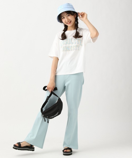 repipi armario（レピピ アルマリオ）の「カットジョーゼットフレアパンツ（その他パンツ・キッズ・ブラック/ミント・MEDIUM/SMALL/LARGE）」の8枚目の写真