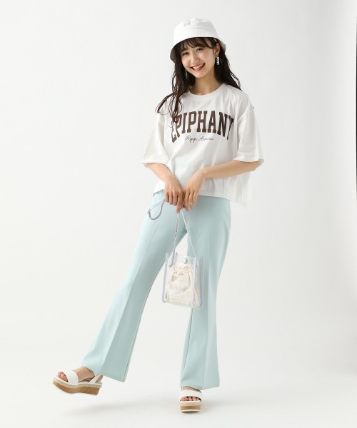 repipi armario（レピピ アルマリオ）の「カットジョーゼットフレアパンツ（その他パンツ・キッズ・ブラック/ミント・MEDIUM/SMALL/LARGE）」の10枚目の写真