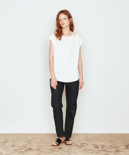 AEWEN MATOPH（イウエン マトフ）の「＜AEWEN MATOPH（イウエン マトフ）＞サーマル スリットネック カットソー（Tシャツ/カットソー・レディース・ホワイト/ライトブルー/ブラック/ピンク・FREE）」の2枚目の写真