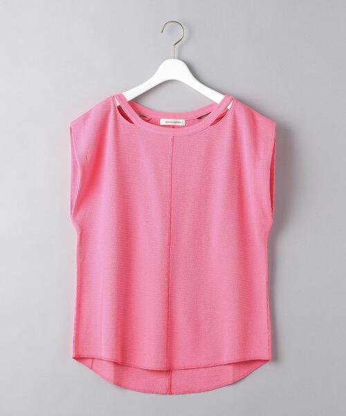 AEWEN MATOPH（イウエン マトフ）の「＜AEWEN MATOPH（イウエン マトフ）＞サーマル スリットネック カットソー（Tシャツ/カットソー・レディース・ホワイト/ライトブルー/ブラック/ピンク・FREE）」の4枚目の写真