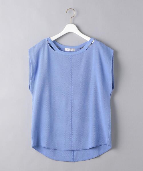 AEWEN MATOPH（イウエン マトフ）の「＜AEWEN MATOPH（イウエン マトフ）＞サーマル スリットネック カットソー（Tシャツ/カットソー・レディース・ホワイト/ライトブルー/ブラック/ピンク・FREE）」の3枚目の写真