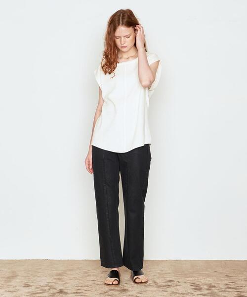 AEWEN MATOPH（イウエン マトフ）の「＜AEWEN MATOPH（イウエン マトフ）＞サーマル スリットネック カットソー（Tシャツ/カットソー・レディース・ホワイト/ライトブルー/ブラック/ピンク・FREE）」の8枚目の写真