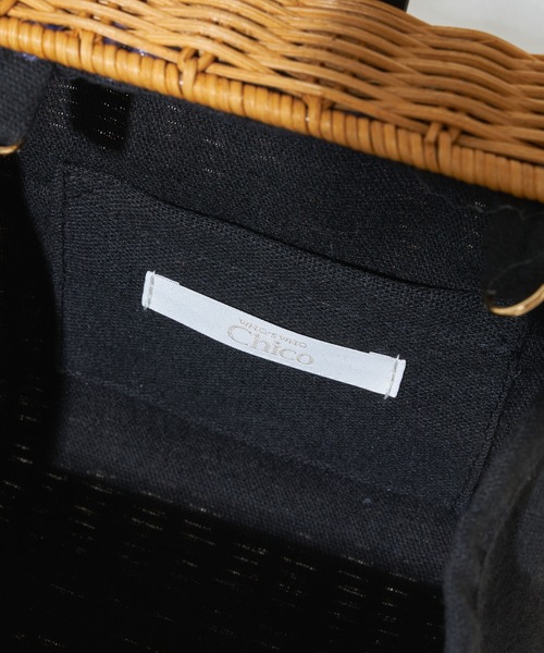 Chico（チコ）の「スクエアチェーンショルダーカゴバック（ショルダーバッグ・レディース・ベージュ/アイボリー/ブラック・FREE）」の22枚目の写真