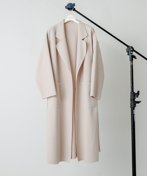 RASVOA（ラスボア）の「フェイクウールテーラーロングコート（その他アウター・レディース・ブラック/アイボリー/モカ・FREE）」の22枚目の写真