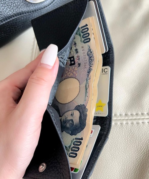 florist（フローリスト）の「【スキミング防止】ミニカラフルレザー三つ折り財布（財布・レディース・ピンク/ミント/グリーン/ブルー/パープル/ブラック/ワイン/ブラウン/イエロー・FREE）」の18枚目の写真