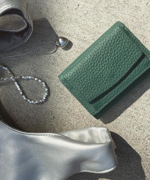 florist（フローリスト）の「【スキミング防止】ミニカラフルレザー三つ折り財布（財布・レディース・ピンク/ミント/グリーン/ブルー/パープル/ブラック/ワイン/ブラウン/イエロー・FREE）」の12枚目の写真