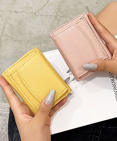 florist（フローリスト）の「【スキミング防止】ミニカラフルレザー三つ折り財布（財布・レディース・ピンク/ミント/グリーン/ブルー/パープル/ブラック/ワイン/ブラウン/イエロー・FREE）」の10枚目の写真