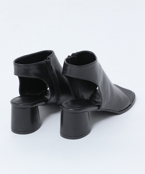 mysty woman（ミスティウーマン）の「オープントゥショートブーツ 949872（ブーツ・レディース・アイボリー/ブラック・MEDIUM/LARGE）」の11枚目の写真