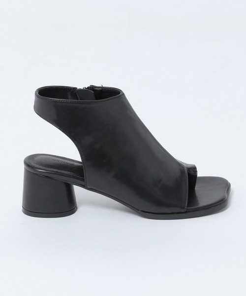 mysty woman（ミスティウーマン）の「オープントゥショートブーツ 949872（ブーツ・レディース・アイボリー/ブラック・MEDIUM/LARGE）」の9枚目の写真