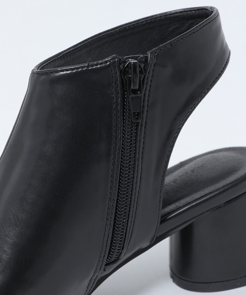 mysty woman（ミスティウーマン）の「オープントゥショートブーツ 949872（ブーツ・レディース・アイボリー/ブラック・MEDIUM/LARGE）」の8枚目の写真