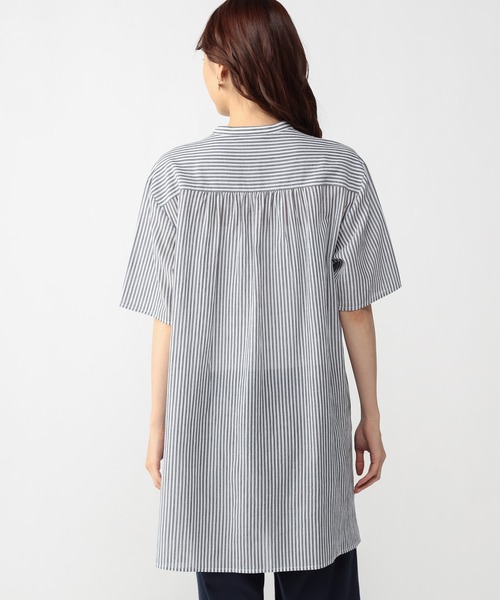 DECOY SINCE 1981（デコイシンスイチキュウハチイチ）の「5分袖コットンワンピース（シャツワンピース・レディース・ホワイト/ブラック・11号/9号）」の5枚目の写真