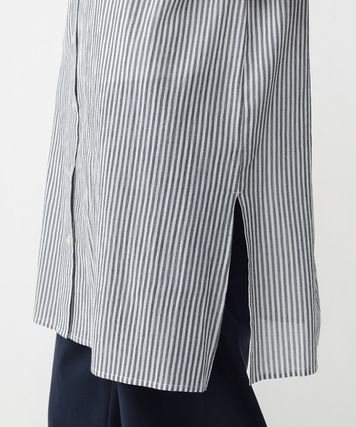 DECOY SINCE 1981（デコイシンスイチキュウハチイチ）の「5分袖コットンワンピース（シャツワンピース・レディース・ホワイト/ブラック・11号/9号）」の8枚目の写真