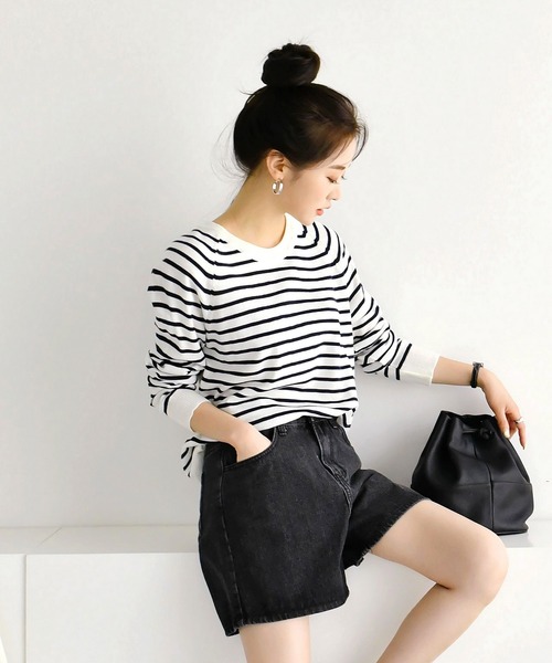 fd style（エフディ スタイル）の「【Chuzchuz】ベーシックラウンドニット（ニット/セーター・レディース・ネイビー/ピンク/グリーン/アイボリー・FREE）」の15枚目の写真