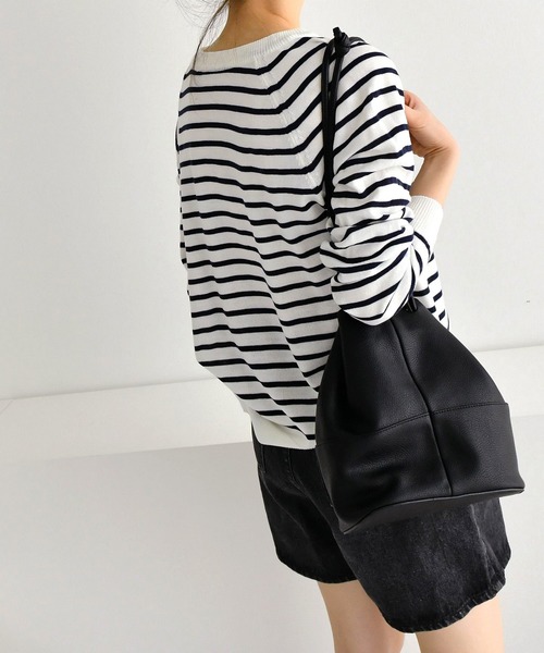 fd style（エフディ スタイル）の「【Chuzchuz】ベーシックラウンドニット（ニット/セーター・レディース・ネイビー/ピンク/グリーン/アイボリー・FREE）」の20枚目の写真