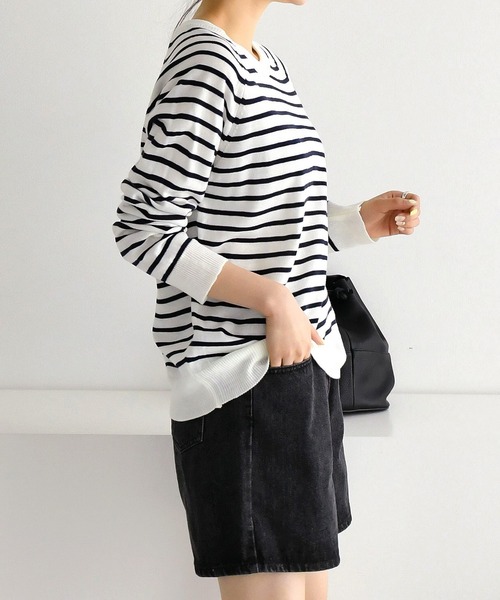 fd style（エフディ スタイル）の「【Chuzchuz】ベーシックラウンドニット（ニット/セーター・レディース・ネイビー/ピンク/グリーン/アイボリー・FREE）」の17枚目の写真