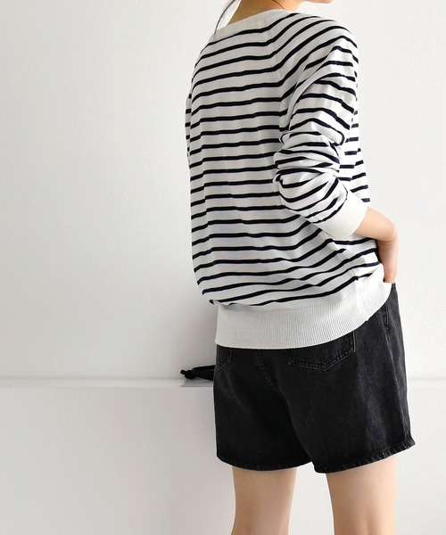 fd style（エフディ スタイル）の「【Chuzchuz】ベーシックラウンドニット（ニット/セーター・レディース・ネイビー/ピンク/グリーン/アイボリー・FREE）」の10枚目の写真