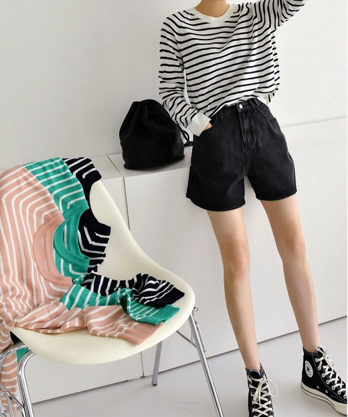 fd style（エフディ スタイル）の「【Chuzchuz】ベーシックラウンドニット（ニット/セーター・レディース・ネイビー/ピンク/グリーン/アイボリー・FREE）」の21枚目の写真