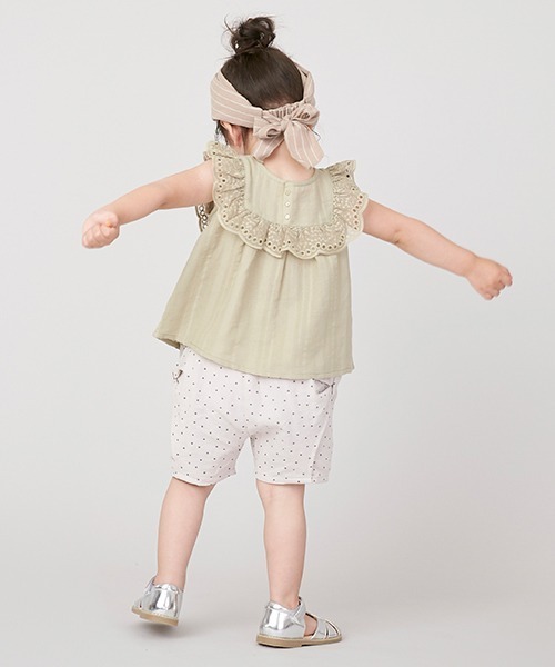 petit main(プティマイン)の「ヨークレースチュニック(チュニック・キッズ・ピンク/ライトグリーン/キナリ・80cm/90cm/110cm/100cm/120cm/130cm)」の16枚目の写真