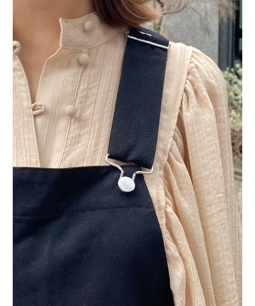 ENVYM（アンビー）の「スリムサロペット（サロペット/オーバーオール・レディース・ブラック/アイボリー・FREE）」の20枚目の写真