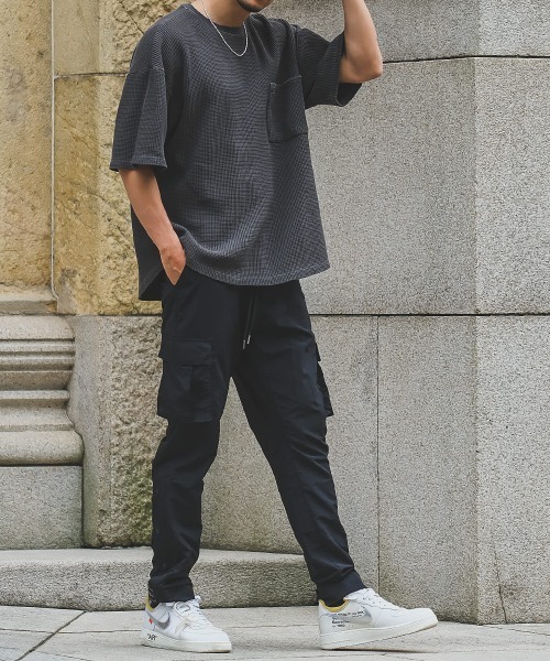 ESTRELLA（エストレラ）の「【ESTRELLA】 ナイロン カーゴパンツ 1209-ES004（カーゴパンツ・メンズ・ブラック・SMALL/MEDIUM/LARGE）」の2枚目の写真