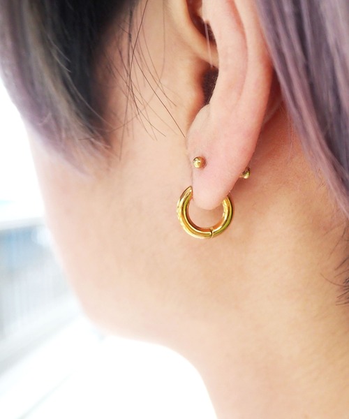 Diliraba（ディリラバ）の「【Diliraba】サージカルステンレス ゴールド フープピアスセット 小（ピアス（両耳用）・レディース・ゴールド・FREE）」の9枚目の写真