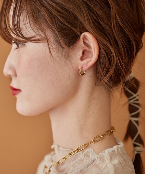 Diliraba（ディリラバ）の「【Diliraba】サージカルステンレス ゴールド フープピアスセット 小（ピアス（両耳用）・レディース・ゴールド・FREE）」の17枚目の写真