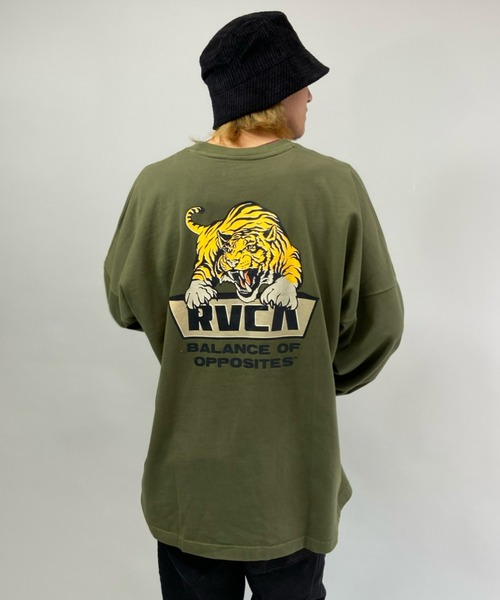 RVCA(ルーカ)の「RVCA/ルーカ アニマル柄 バックプリントロンT BB042-060(Tシャツ/カットソー・メンズ・ホワイト/グリーン/モスグリーン/ブラック・S/M/L)」の10枚目の写真