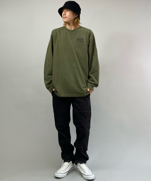 RVCA(ルーカ)の「RVCA/ルーカ アニマル柄 バックプリントロンT BB042-060(Tシャツ/カットソー・メンズ・ホワイト/グリーン/モスグリーン/ブラック・S/M/L)」の7枚目の写真