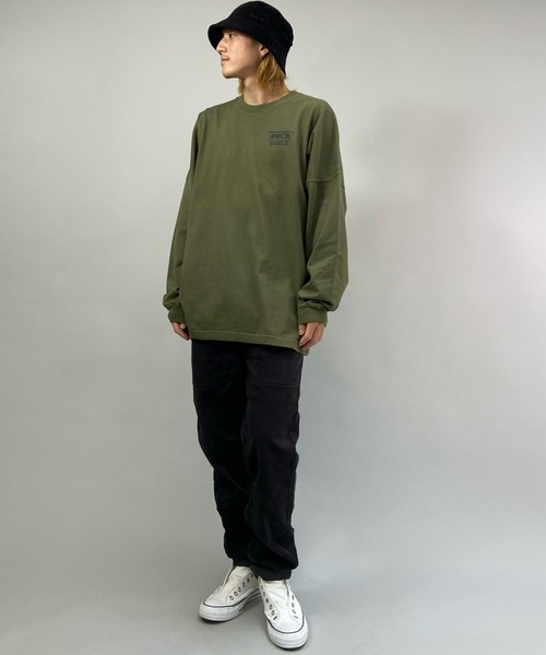 RVCA(ルーカ)の「RVCA/ルーカ アニマル柄 バックプリントロンT BB042-060(Tシャツ/カットソー・メンズ・ホワイト/グリーン/モスグリーン/ブラック・S/M/L)」の8枚目の写真