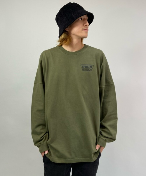 RVCA(ルーカ)の「RVCA/ルーカ アニマル柄 バックプリントロンT BB042-060(Tシャツ/カットソー・メンズ・ホワイト/グリーン/モスグリーン/ブラック・S/M/L)」の5枚目の写真