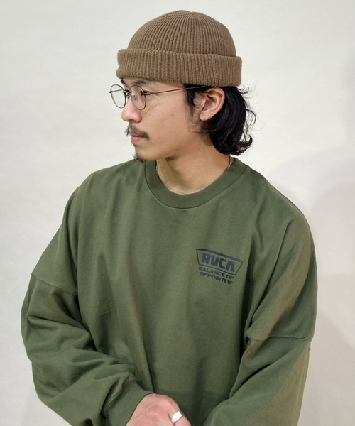 RVCA(ルーカ)の「RVCA/ルーカ アニマル柄 バックプリントロンT BB042-060(Tシャツ/カットソー・メンズ・ホワイト/グリーン/モスグリーン/ブラック・S/M/L)」の13枚目の写真