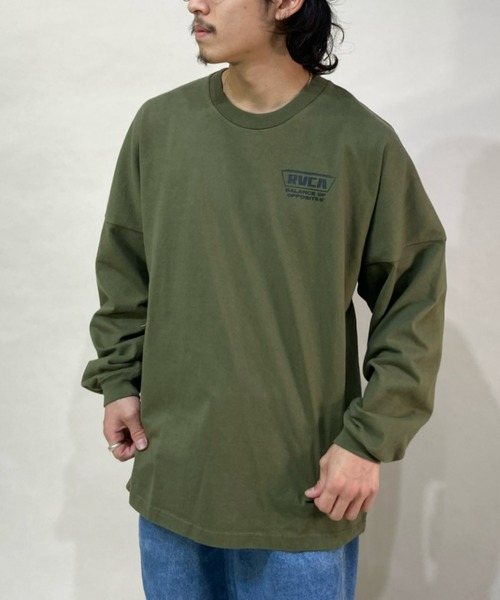 RVCA(ルーカ)の「RVCA/ルーカ アニマル柄 バックプリントロンT BB042-060(Tシャツ/カットソー・メンズ・ホワイト/グリーン/モスグリーン/ブラック・S/M/L)」の14枚目の写真