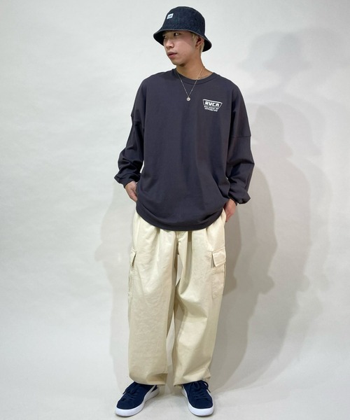 RVCA(ルーカ)の「RVCA/ルーカ アニマル柄 バックプリントロンT BB042-060(Tシャツ/カットソー・メンズ・ホワイト/グリーン/モスグリーン/ブラック・S/M/L)」の16枚目の写真