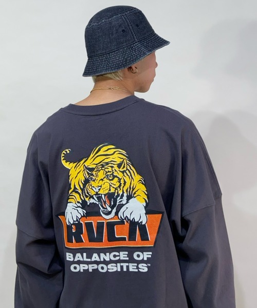 RVCA(ルーカ)の「RVCA/ルーカ アニマル柄 バックプリントロンT BB042-060(Tシャツ/カットソー・メンズ・ホワイト/グリーン/モスグリーン/ブラック・S/M/L)」の17枚目の写真