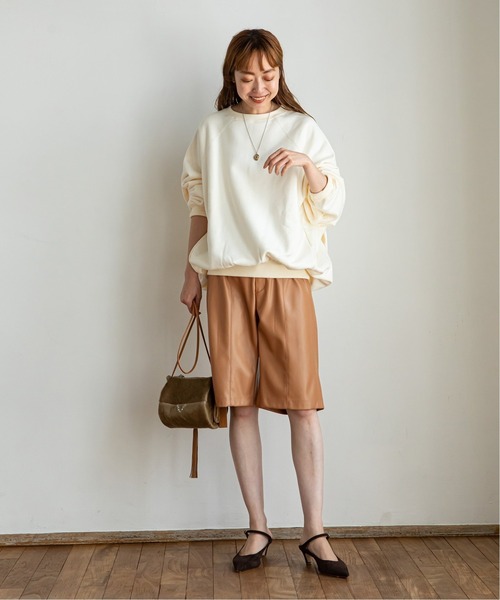 Noble（ノーブル）の「フェイクレザーハーフパンツ◆（その他パンツ・レディース・ブラック/キャメル・36/38）」の8枚目の写真