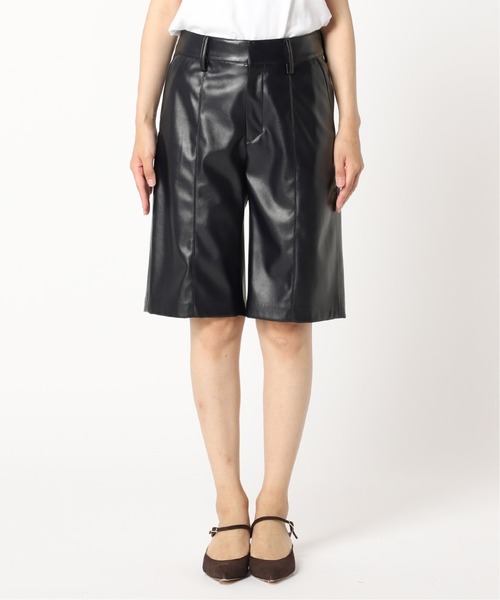 Noble（ノーブル）の「フェイクレザーハーフパンツ◆（その他パンツ・レディース・ブラック/キャメル・36/38）」の10枚目の写真
