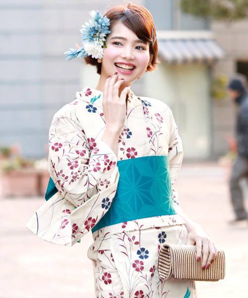 浴衣 レディース レトロ モダン 浴衣セット 浴衣 帯 下駄 浴衣 Soubien ソウビエン のファッション通販 Zozotown