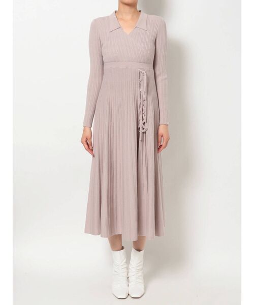 MERCURYDUO（マーキュリーデュオ）の「レースアップポロニットワンピース（ワンピース・レディース・ベージュ/イエロー/ネイビー・FREE）」の19枚目の写真