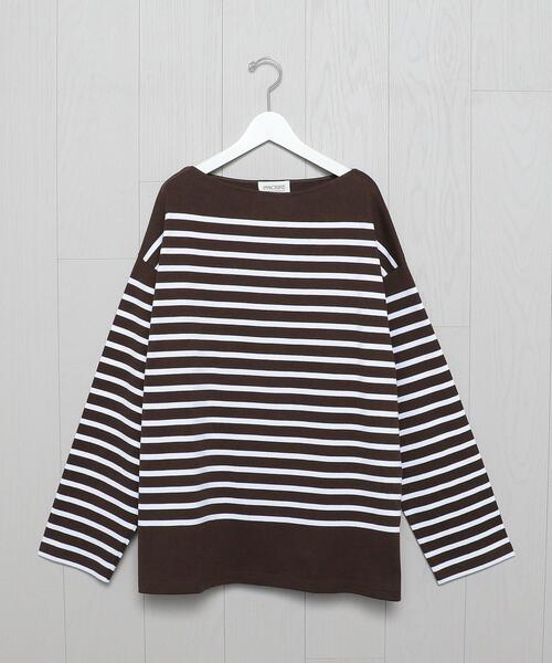 H BEAUTY&YOUTH UNITED ARROWS(エイチビューティーアンドユースユナイテッドアローズ)の「<INSCRIRE × H>BORDER LONG SLEEVE T-SHIRT/Tシャツ.(Tシャツ/カットソー・メンズ・ベージュ/ロイヤルブルー/ケリー/ブラウン・MEDIUM/LARGE/SMALL)」の2枚目の写真