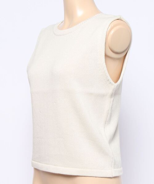 MOUSSY（マウジー）の「CROPPED KNIT トップス（タンクトップ・レディース・ブラック/ブルー/アイボリー/オレンジ・FREE）」の20枚目の写真
