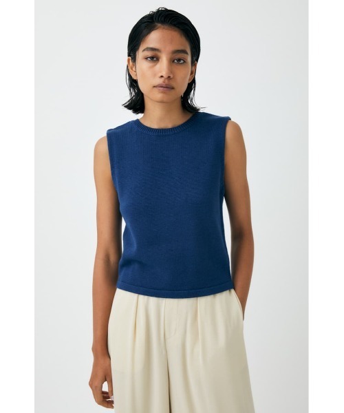 MOUSSY（マウジー）の「CROPPED KNIT トップス（タンクトップ