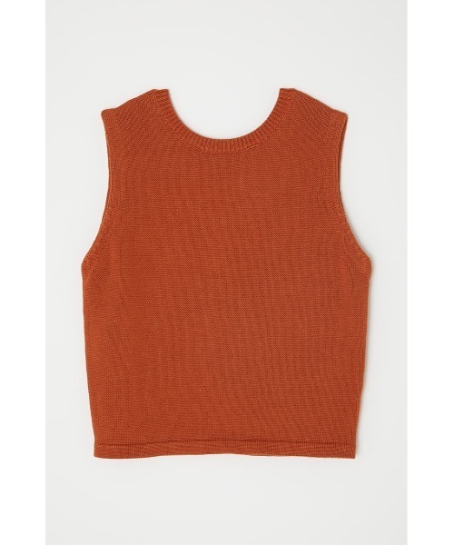 MOUSSY（マウジー）の「CROPPED KNIT トップス（タンクトップ・レディース・ブラック/ブルー/アイボリー/オレンジ・FREE）」の19枚目の写真