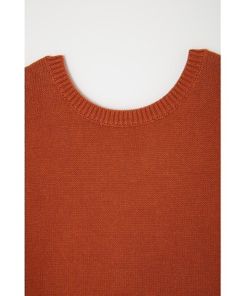 MOUSSY（マウジー）の「CROPPED KNIT トップス（タンクトップ・レディース・ブラック/ブルー/アイボリー/オレンジ・FREE）」の10枚目の写真