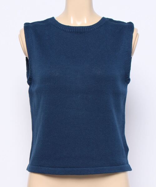 MOUSSY（マウジー）の「CROPPED KNIT トップス（タンクトップ・レディース・ブラック/ブルー/アイボリー/オレンジ・FREE）」の11枚目の写真