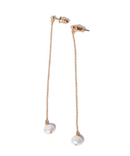 LAYMEE(レイミー)の「Pearl silver pierce / パールシルバーピアス(ピアス(両耳用)・レディース・シルバー/ゴールド・FREE)」の1枚目の写真