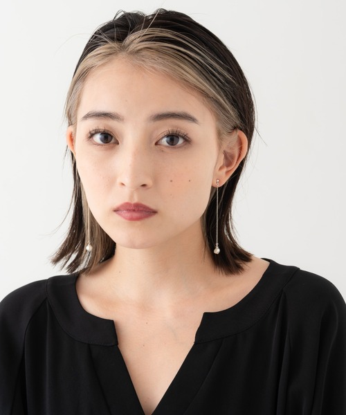 LAYMEE(レイミー)の「Pearl silver pierce / パールシルバーピアス(ピアス(両耳用)・レディース・シルバー/ゴールド・FREE)」の6枚目の写真