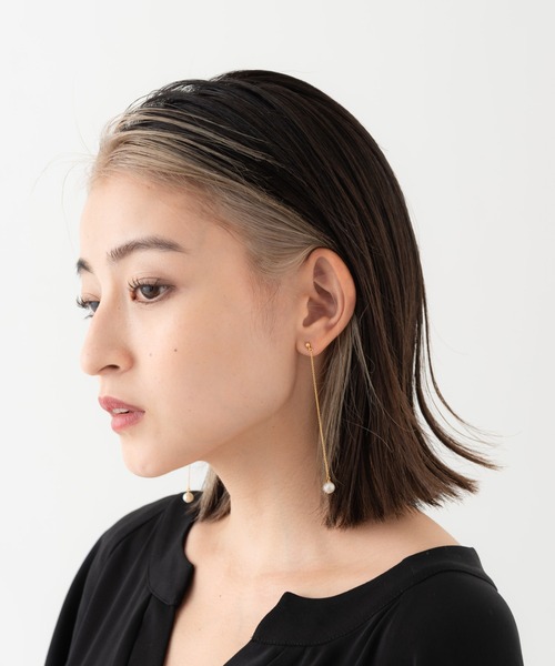 LAYMEE(レイミー)の「Pearl silver pierce / パールシルバーピアス(ピアス(両耳用)・レディース・シルバー/ゴールド・FREE)」の8枚目の写真