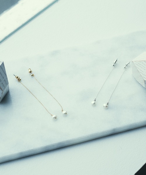 LAYMEE(レイミー)の「Pearl silver pierce / パールシルバーピアス(ピアス(両耳用)・レディース・シルバー/ゴールド・FREE)」の17枚目の写真